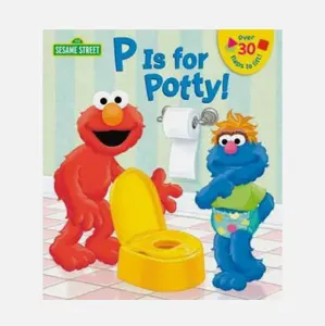 P is for Potty! Sesame Street Lift-the-Flap Learning Board Book, Learning Books