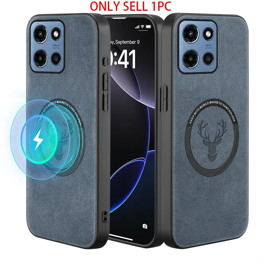 PU leather phone case for MOTO G Power 2025 /G 2025 /G 5G 2024/G Play 2024 5G/G Stylus 5G/Edge 60 Pro/G86 Some models support MAGNETIC, Support car holder, Protective cover, Père David's deer, Casing, Accessories