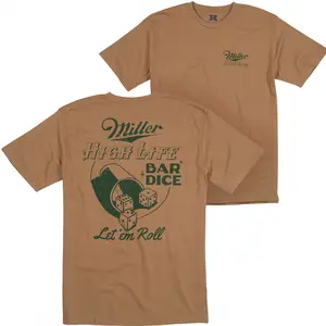 Miller High Life Dice Bar Front and Back Print T-Shirt