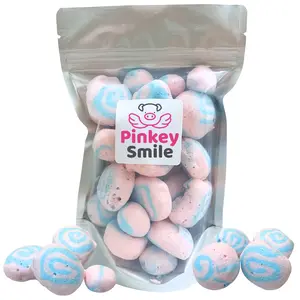 Freeze Dried Candy Cotton Candy Salt Water Taffy 2 oz - Cut To Bite Sized Pieces - Ships In Box - Deliciously Crunchy, Intense Flavor, Lightweight Snack