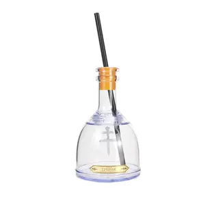 Three Dusse Plastic Cups Cognac Cup with Straw and Cap Included - 375ML - Ideal for Drinking and Bar Use - Drinkware (3included) Clear Glass Cup Whiskey Glass Gift