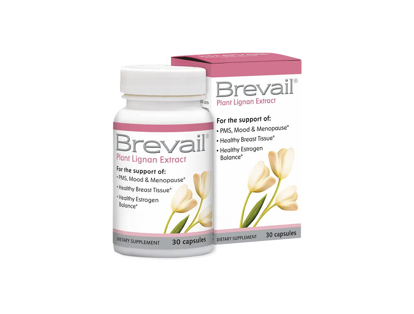 Brevail Plant Lignan Extract Capsules, Proactive Breast Health Supplement with 50 mg SDG Lignans from Flax Seed Hulls