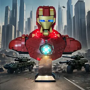 LYBMTWFLED Lighting Kit for lego 76327 Iron Man MK4 Bust Building Block Model (Model Not Included)