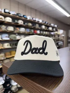 Dad Retro Hat Black/Natural | Vintage Two Tone Trucker Cap | Adjustable Snapback Classic Dad Hat | Unisex Streetwear 2026
