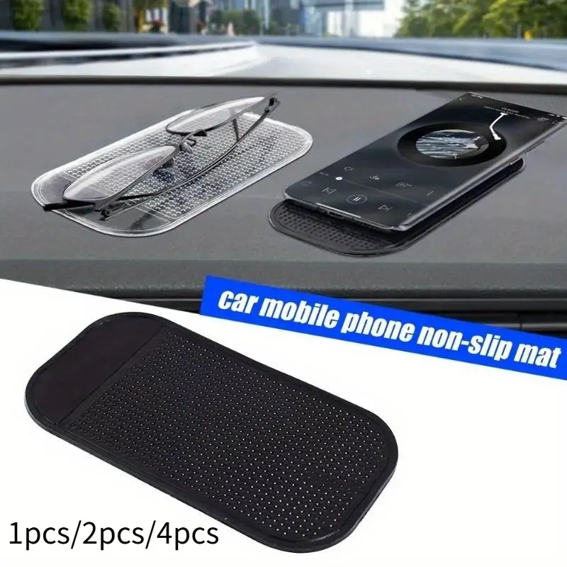 Car Dashboard Silicone Anti-Slip Pad Phone Storage Holder Phone Holder Stand Car Interior Storage Non-Slip Sticky pad Phone Mount Travel Phone Holder