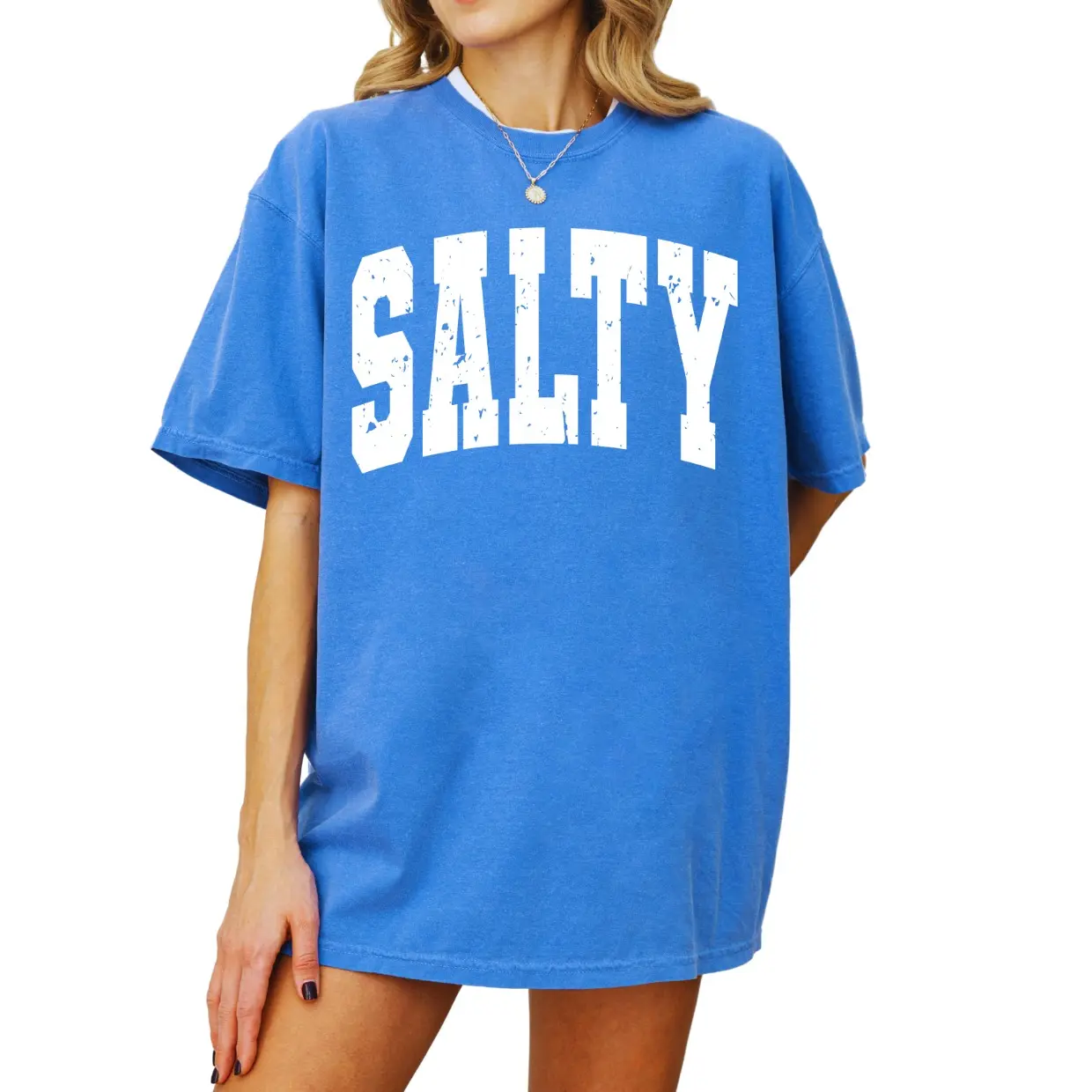 Salty Distressed Tee, Salty Comfort Colors T-Shirt
