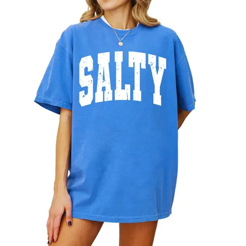Salty Distressed Tee, Salty Comfort Colors T-Shirt