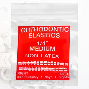 Non-tex 100 counts, Intraoral Estic Bands Orthodontic Estics Dental Rubber Bands Made in US Medium 1/4'',