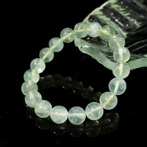 Lovskaya Prehnite Natural Crystal Bead Bracelet - Elegant & Fashionable Unisex Jewelry for Various Occasions - Strawberry Quartz Aesthetic