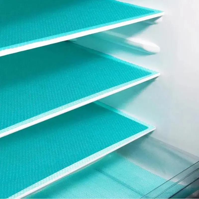 Refrigerator Liner Mat, 4-Pack Set, Waterproof & Oilproof, Kitchen Storage & Organizer for Shelves, Freezer, Cupboard & Drawer, Shelf Liners & Coasters