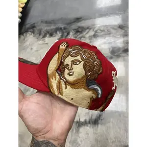 Cotton Duck Tongue Baseball Cap - Non-adjustable Front or Back Wear, Stylish Wings Embroidery, Comfortable for All Seasons, Ideal for Men & Women