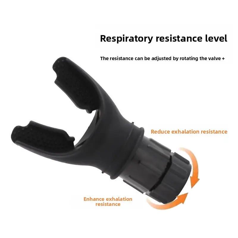 Portable Black Lung Function Training Tool for Breathing Exercises, Adjustable Resistance Device to Enhance Exhalation Resistance for Abdominal Respiration (Home Supplies, Party Bag Gift Option), Exercise Gear