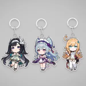 Genshin Impact Acrylic Keychain - Yan Lan, Mizuki, Escoffier, Genshin Impact Keychains, Kawaii Bag Accessory, Cool Collectible Gift for Fans, Aesthetic Merch for Players