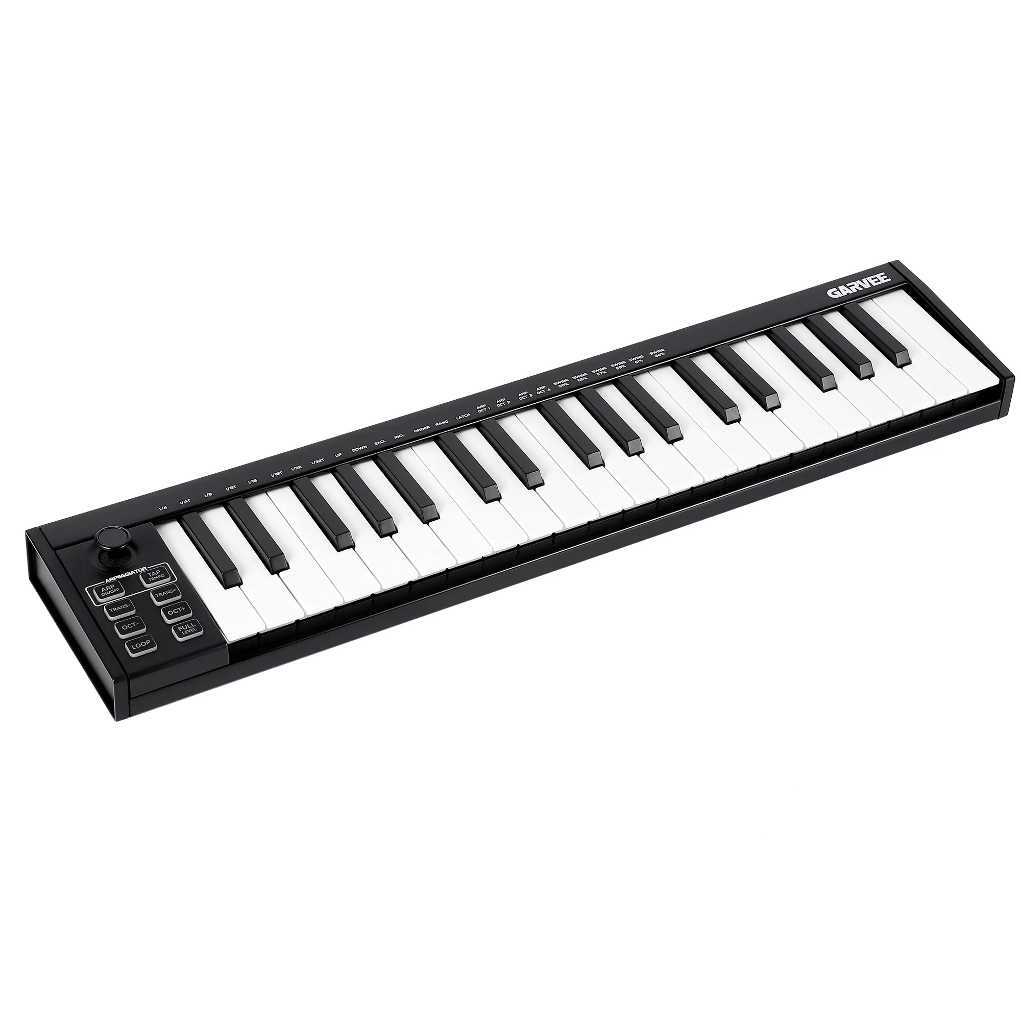 Garvee 25-Key MIDI Keyboard Piano Controller - Bluetooth USB-Powered Instrument with 8 Drum Pads, 8 Knobs, OLED Display, DAW Integration, Compact for Music Producers
