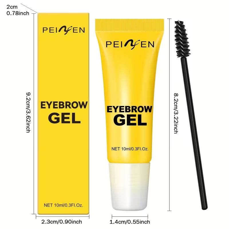Brow gel with brush, 3D clear colorless setting eyebrow mascara, 12-hour long-lasting, waterproof and sweatproof, strong-hold shaping gel, Brow Lamination Gel, suitable for all eyebrow types, creates a bold eyebrow look,