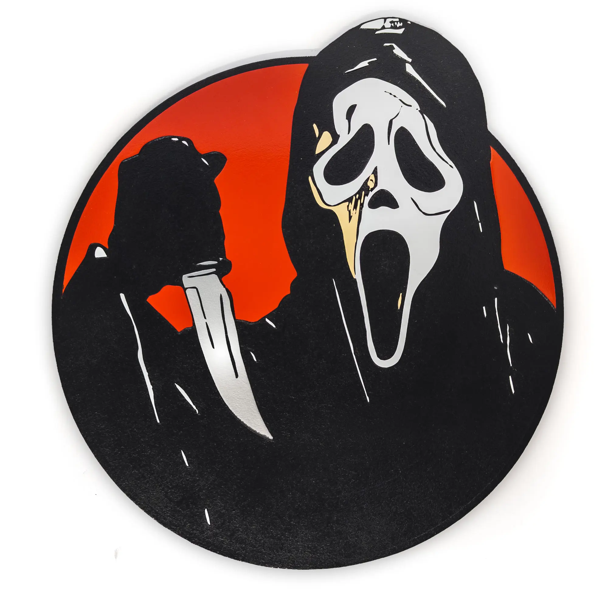 Engraved Scream Ghostface Sign Wall Art Décor