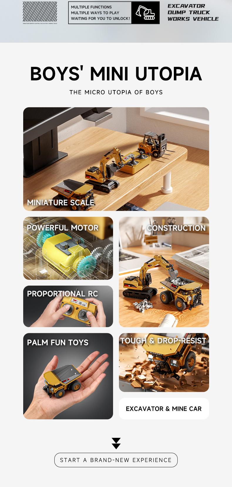 BRRRRT 1/64 Mini Forklift Toy,Remote Control Excavator and Dump Truck Full Proportion Toy Set with Lights and Sounds for Adults Kids Boys and Girls RC Construction Vehicles BRRRRT 1/64 Mini Forklift Toy,Remote Control Excavator and Dump Truck Full Proportion Toy Set with Lights and Sounds for Adults Kids Boys and Girls RC Construction Vehicles