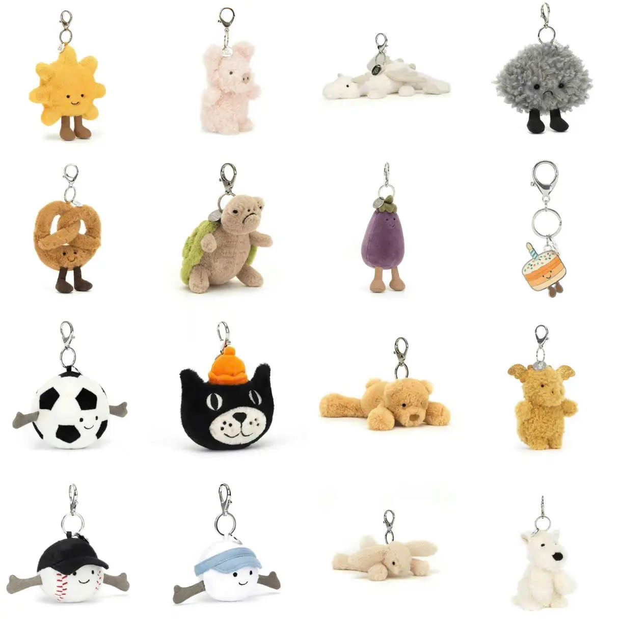 Jellycat Mini Plush Keychain – Soft & Cute Toy Charm for Backpack, Purse & Gift Ideas