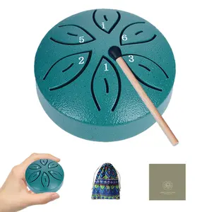 Outdoor Garden Rain Drum, 3 Inch 6 Note Mini Steel Tongue Drum, Children Gift Beginner Drum, Unique Outdoor Courtyard Lawn Percussion Instrument