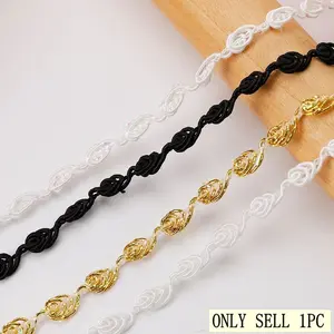 5meters/196.85in New Fashion Lingerie Lace Trim, Elegant Headwear Accessories, Two Half Ruffles, Clothing Embellishment Supplies