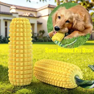 1PCS Dog Chew Toys for Aggressive Chewers, Tough Durable Squeaky Interactive Dog Toys, Puppy Teeth Chew Corn Stick Toy for Small Medium Large Breed, French Bulldog, Labrador Retriever, Golden Retriever, German Shepherd Dog, Poodle, etc