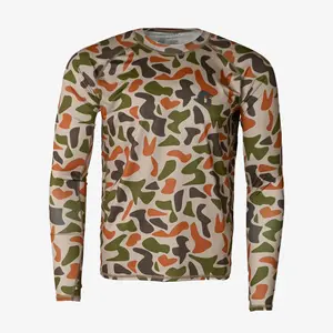 Gator Waders Mens Old School Camo Performance Shirt