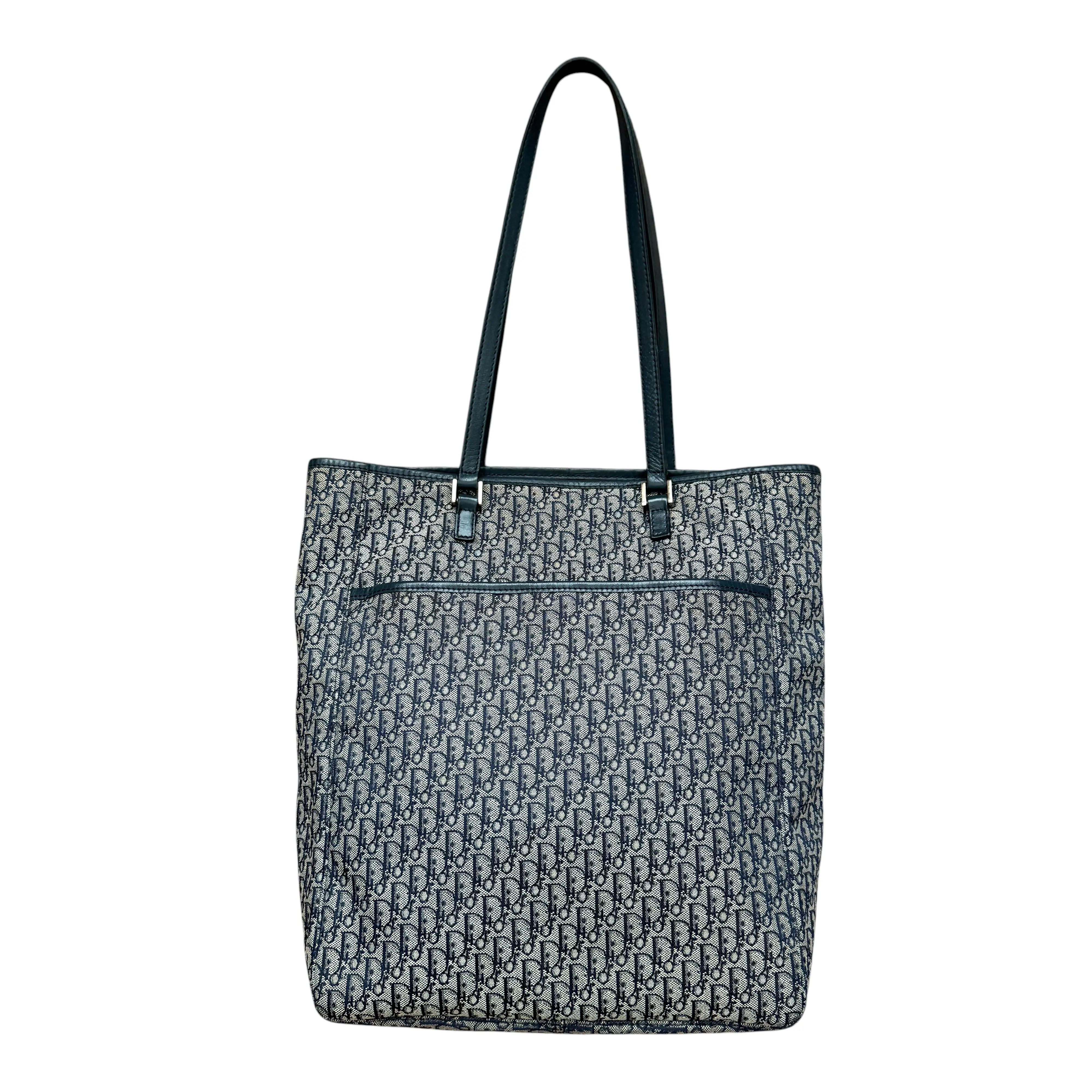 Pre-owned Dior Tote Tote Bags Bags Bags Bags Bags Bags blue oblique trotter bag authentic with COA 11x12x5