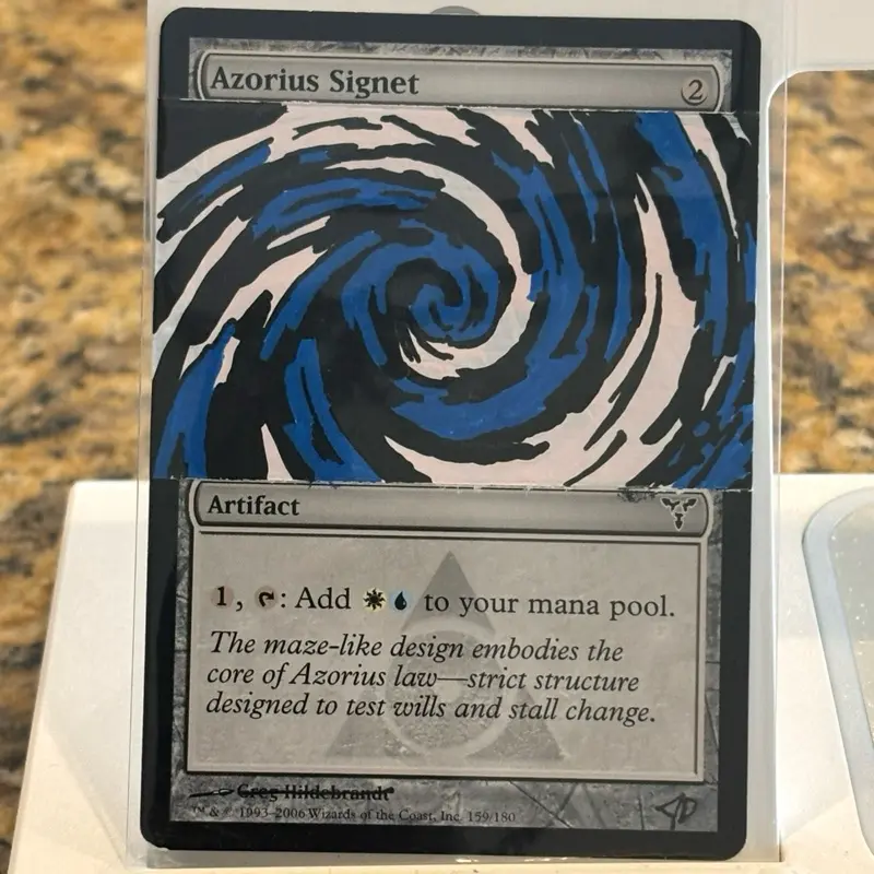 Magic the Gathering Hand Painted Alter by Ducke. Authentic Azorius Signet - TikTok Shop Magic the Gathering Hand Painted Alter by Ducke. Authentic Azorius Signet - TikTok Shop