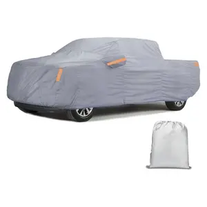 Nilight Heavy Duty Waterproof All-Weather Truck Cover, Extra Thick with Zipper Pouch & Cotton Layer, Sun Protection, Universal Fit (Up to 210", Max Cab Length 126")