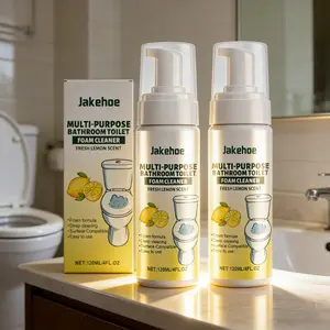 2-Pack Set Multipurpose Bathroom Toilet Foam Cleaner (120ml*2), Lemon Fragrance, Rich Foam, Cleans Toilet Air, Deep Stain Removal