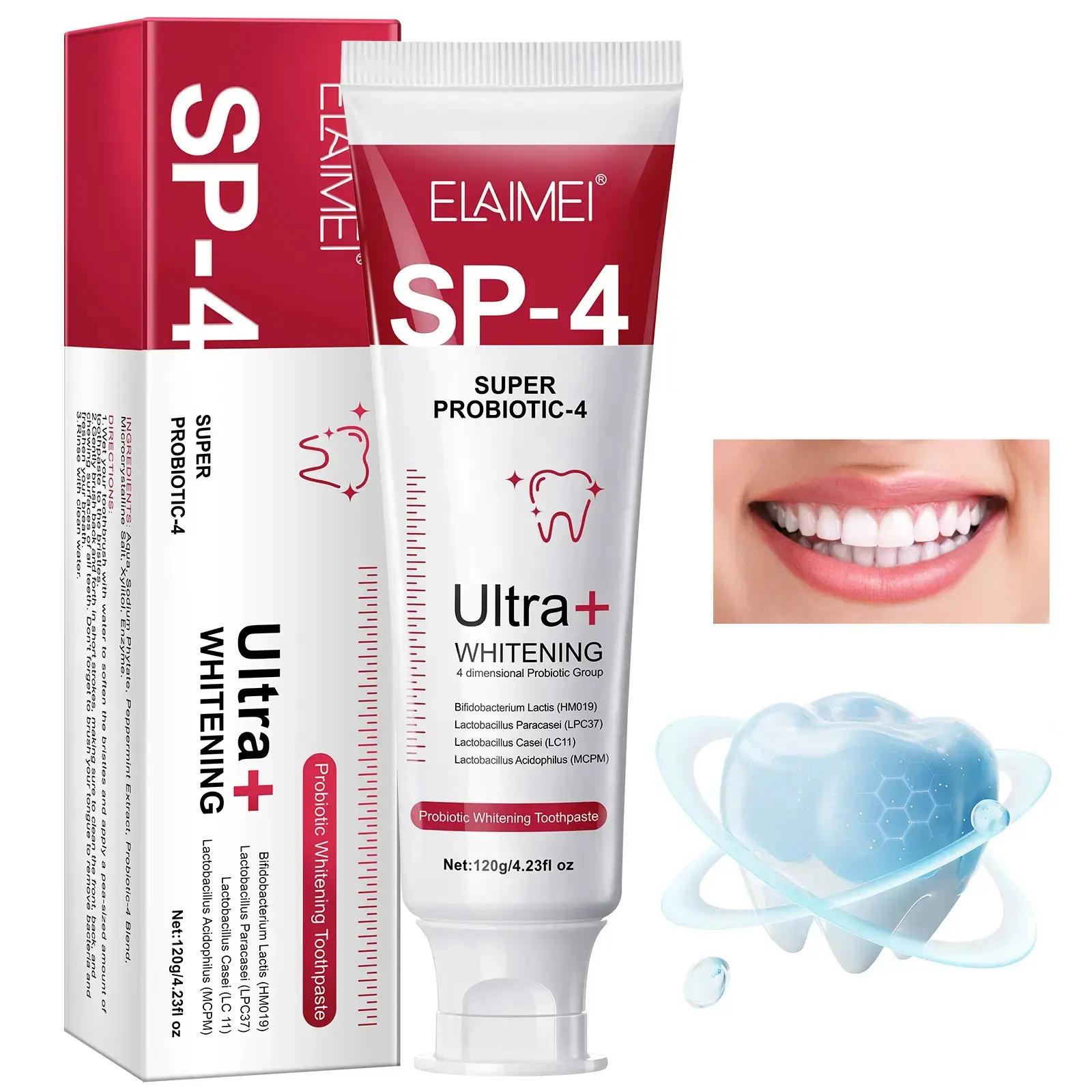 ELAIMEI sp-4 Probiotic Whitening Toothpaste, Brightening Toothpaste, Effective Oral Care, Brighten Teeth Naturally, Daily Use Dental Hygiene Solution, Oral Care Product