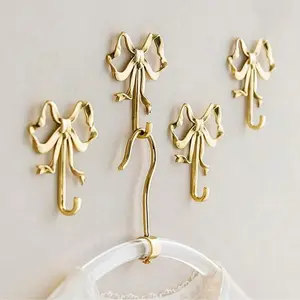 Vintage European Bowknot Decorative Wall Hook, Easy Installation, for Towels, Coats, Bags, Scarves, Keys, Necklaces, Umbrellas