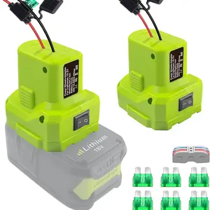 Power Wheels Adapter for Ryobi, Battery Conversion Kit with Switch, Fuse Holder and 3 Counts Fuses, Cordless Tool Accessories, Lithium Ion Replacement