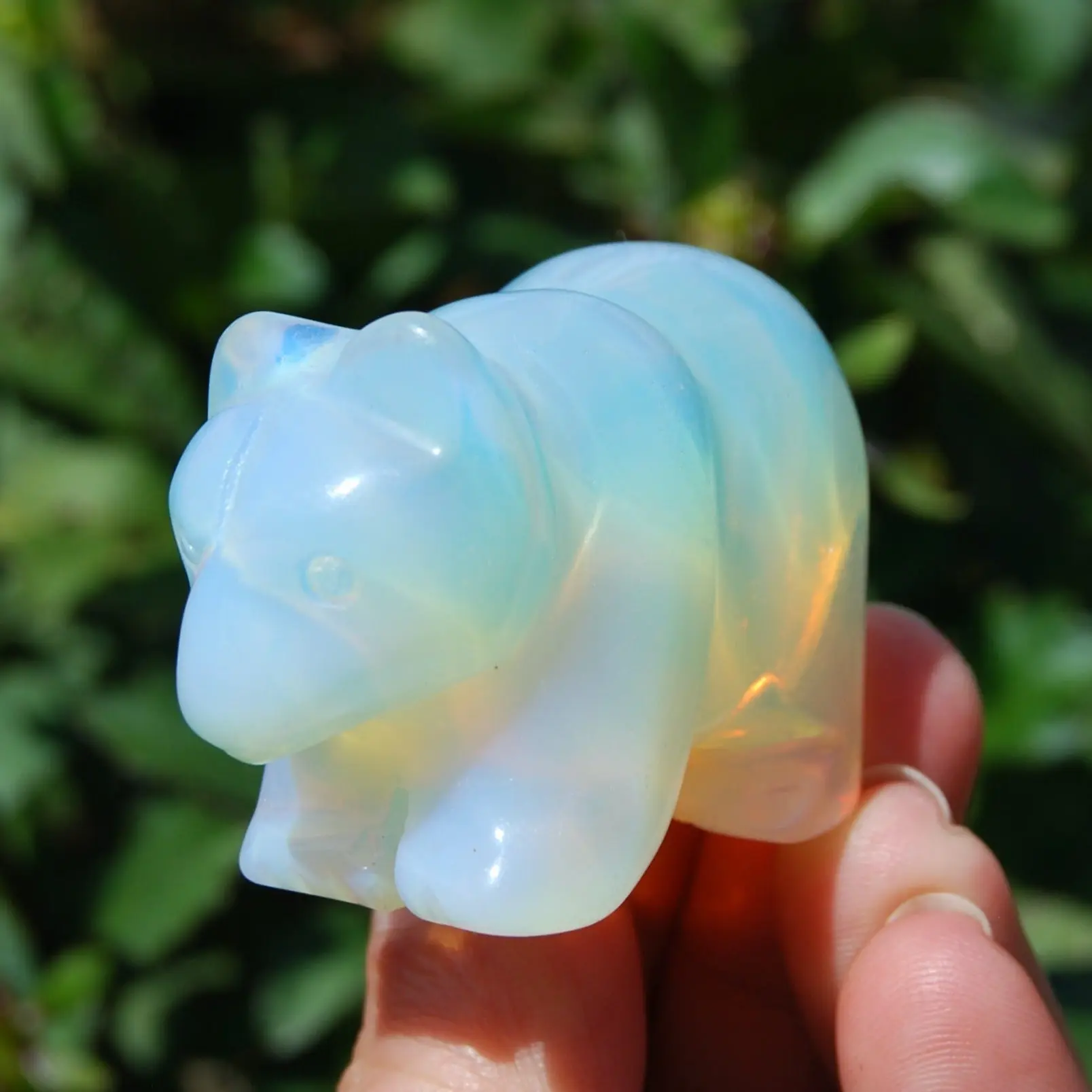 2in Opalite Carved Crystal Bear