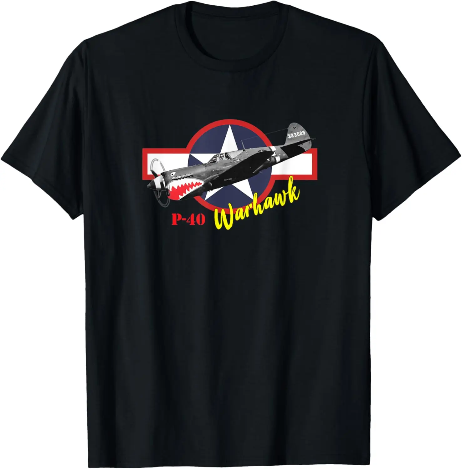 Curtis P-40 Warhawk WW2 Fighter Roundel T-Shirt