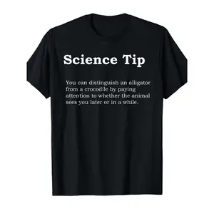 Humorous Science Tips Graphic T Shirt Unisex Casual Laboratory Apparel Made of Heavyweight Cotton Large Size Options