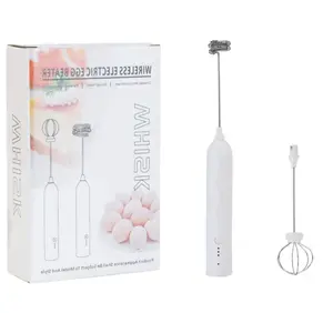 Wireless Electric Milk Frother- Egg Beater-3 Speeds- Drink Mixer