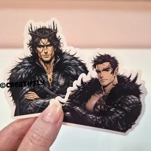 King Hot - Waterproof Glitter or Glossy Stickers 2.75" Size Customizable for Kindle Book or Tablet Sketch Drawing Sticker