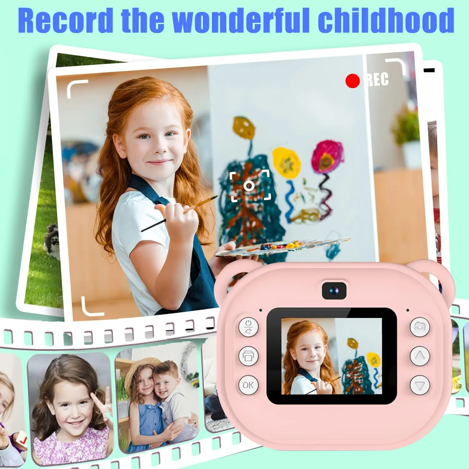 For selfie enthusiasts, the Polaroid camera is a daily aesthetic ritual Student daily life records, travel memories with friends, or dating memories with a partner Equipped with an automatic exposure system The best gift!