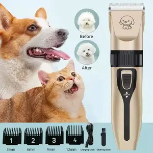 Low Noise Pet Hair Trimmer, USB Rechargeable Grooming Tool for Dogs and Cats, Professional Electric Clippers Set, Non-Battery Type, Grooming Trimming Tool