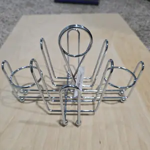 Chrome Combination Condiment Rack for Kitchen Organizer