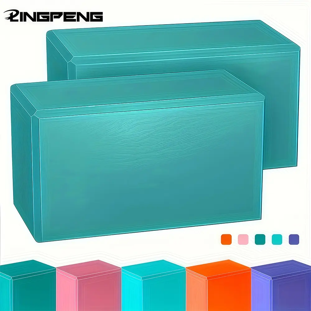 Lingpeng High Density Eva Yoga Brick Set, Enhance Flexibility, Perfect for Pilates and Stretching, Durable Foam, Non-Slip Surface, Yoga Equipment, Portable Pilates Equipment, Yoga Fitness Equipment, Pilates Workout Equipment