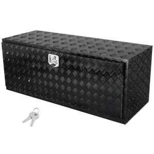 Underbody Aluminum Truck Tool Box 60-Inch by 24-Inch by 24-Inch, Weather Resistant, Rustproof Aluminum Underbody Storage Box for Trucks, Trailers and RVs, Lockable Lid, Easy Mounting, Durable Powder-Coated Finish