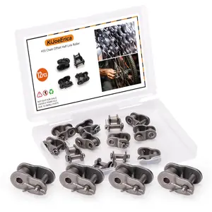 #35 Chain Master Link 12Pcs 3/8" Pitch Chain Offset Half Link Roller for Mini Bike Bicycle Karting Scooter