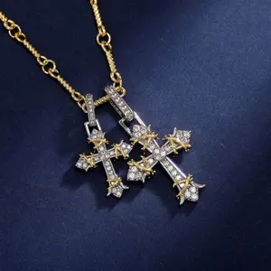 Cross Necklace for Men and Women Cross Pendant Necklace Stack for Girls