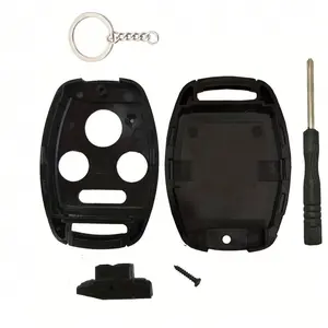 Cutting NOT Required Keyless Entry Remote Shell Case for Honda Accord/civic/pilot/cr-V, 3+1 Keys Fit 2003-2015 Models, Car Key Protector, Car Key Accessory