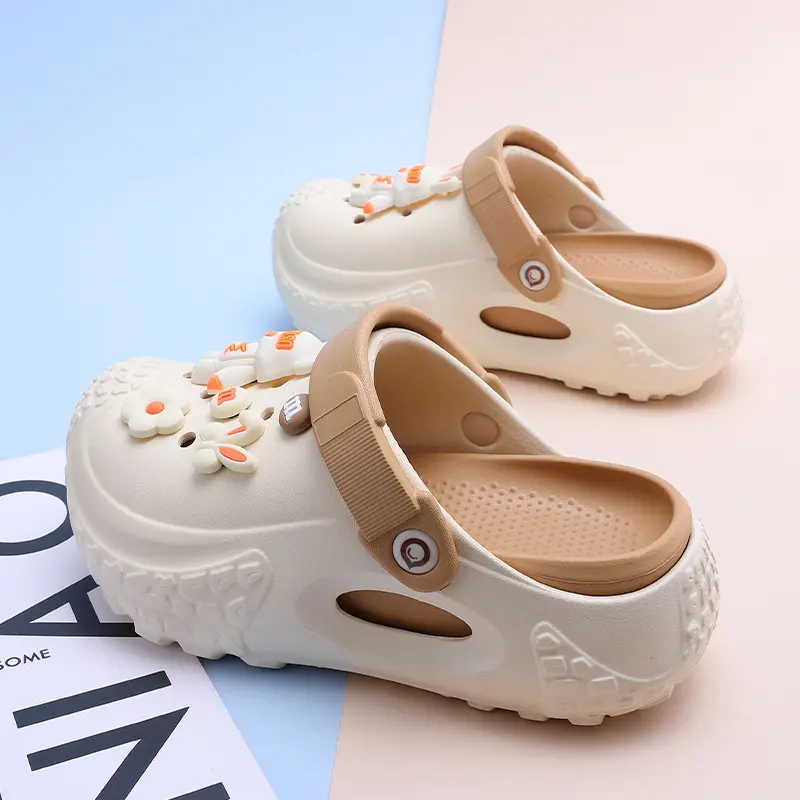 Women's Soft Cute Animal Design EVA Clogs - Trendy Casual Slip-On Slippers with Thick Platform Sole, Adjustable Strap, All-Terrain Non-Slip Fast Go Shoes for Home & Beach, Trendy Casual Slippers