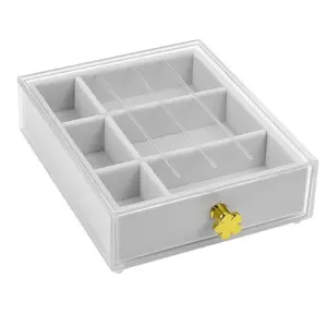 Home Collection Clear Acrylic Jewelry Drawer Organizer Box