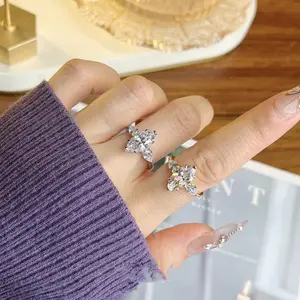 Marquise Cut Synthetic Moissanite Engagement Ring for Women, 3-Stone Pear Accent Bridal Sparkling Solitaire, Tone Premium Polished Band, Classic Promise Wedding Anniversary Jewelry Gift