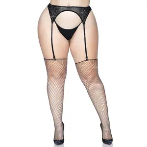 Leg Avenue Rhinestone Fishnet Stockings